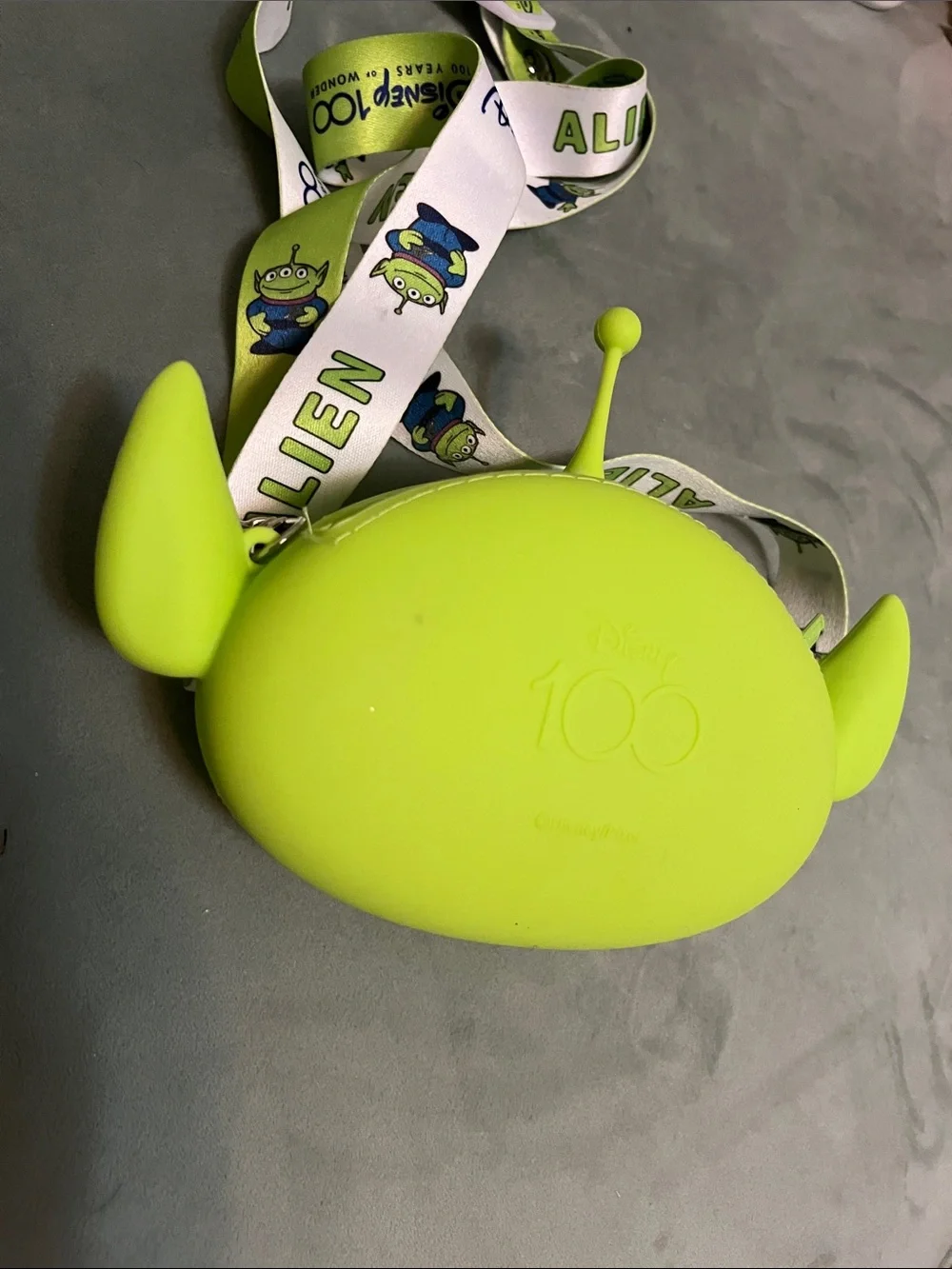 Disney Alien Silicone Crossbody Bag in Bright Green with White Strap